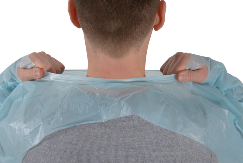 Förkläde Blå Lång Ärm Tumgrepp 112 x 120cm / 20