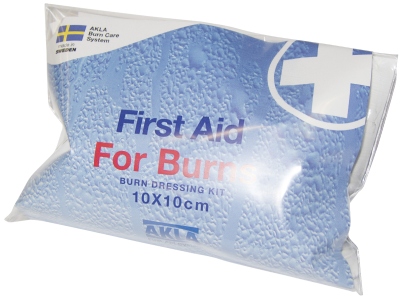 Brännskadekompress 10 x 10cm med fixerbinda