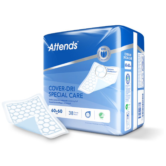 Hygienunderlägg Attends Cover-Dri Special Care 60 x 60cm / 38
