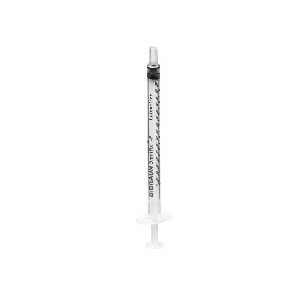 Spruta 3-komp Omnifix Luer/Centrerad 1ml / 100