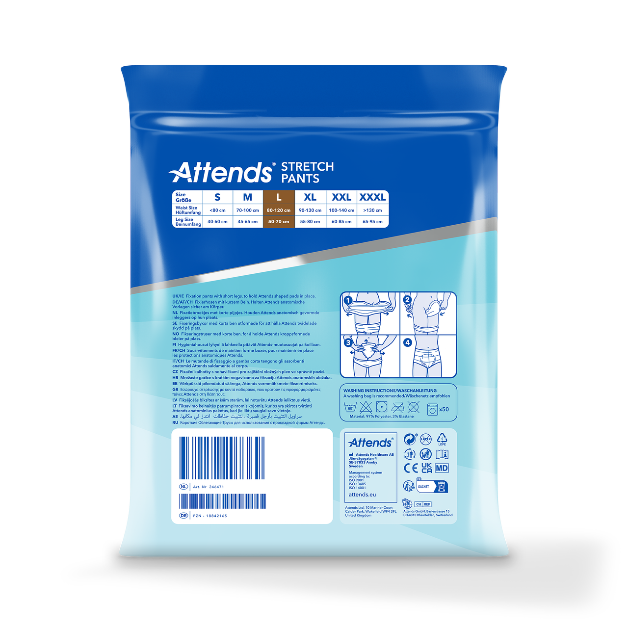 Fixeringsbyxa Attends Stretch Pants L / 15