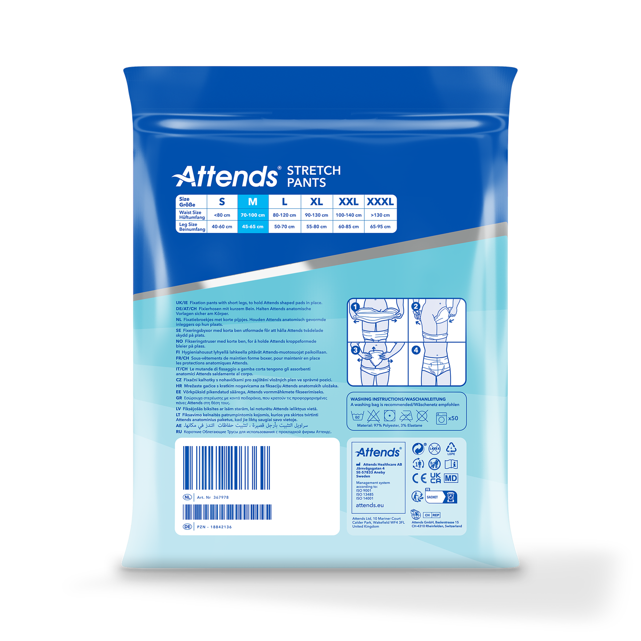 Fixeringsbyxa Attends Stretch Pants M / 15