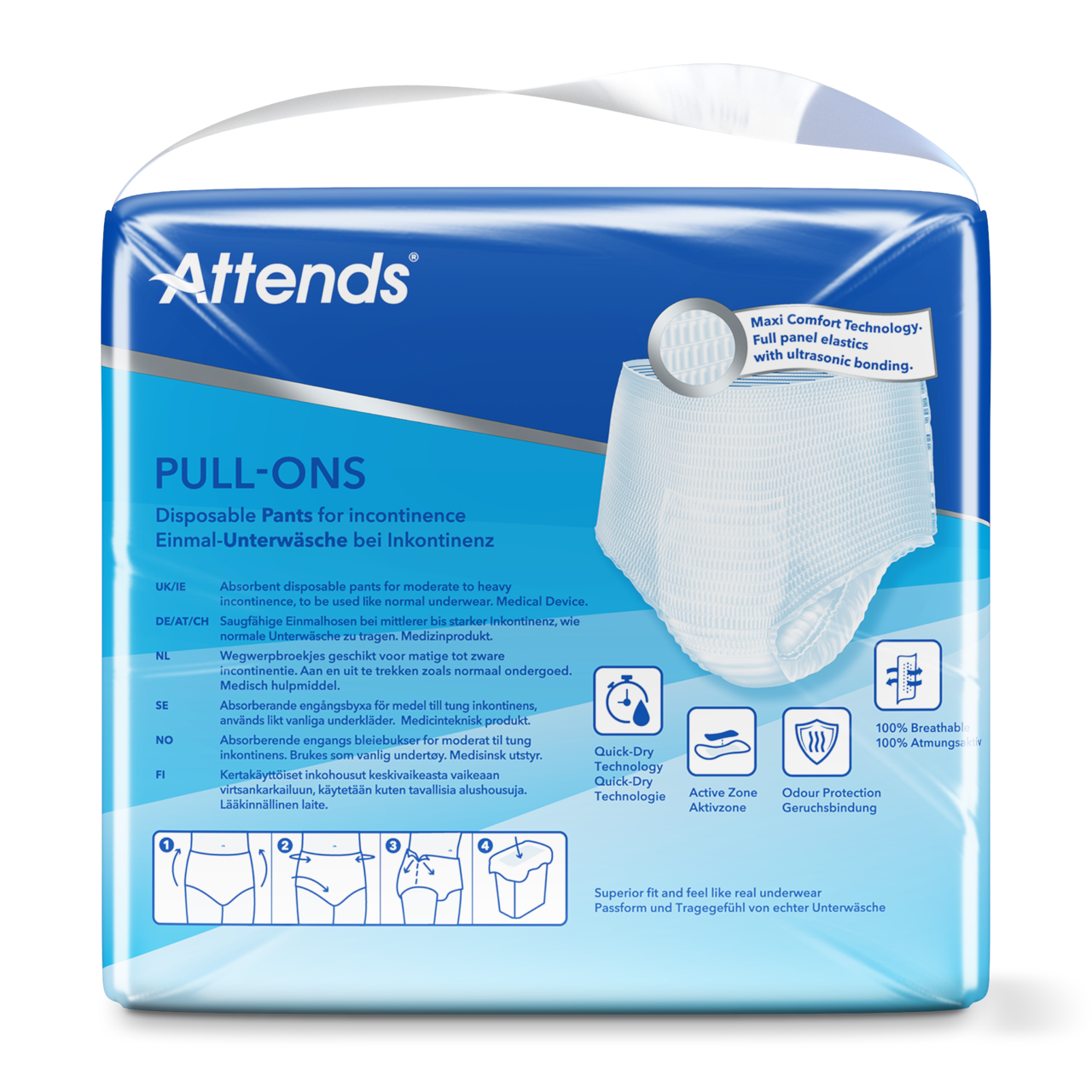 Inkontinensskydd Attends Pull-Ons 6 S / 18