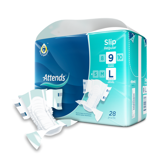 Inkontinensskydd Attends Slip Regular 9 L / 28
