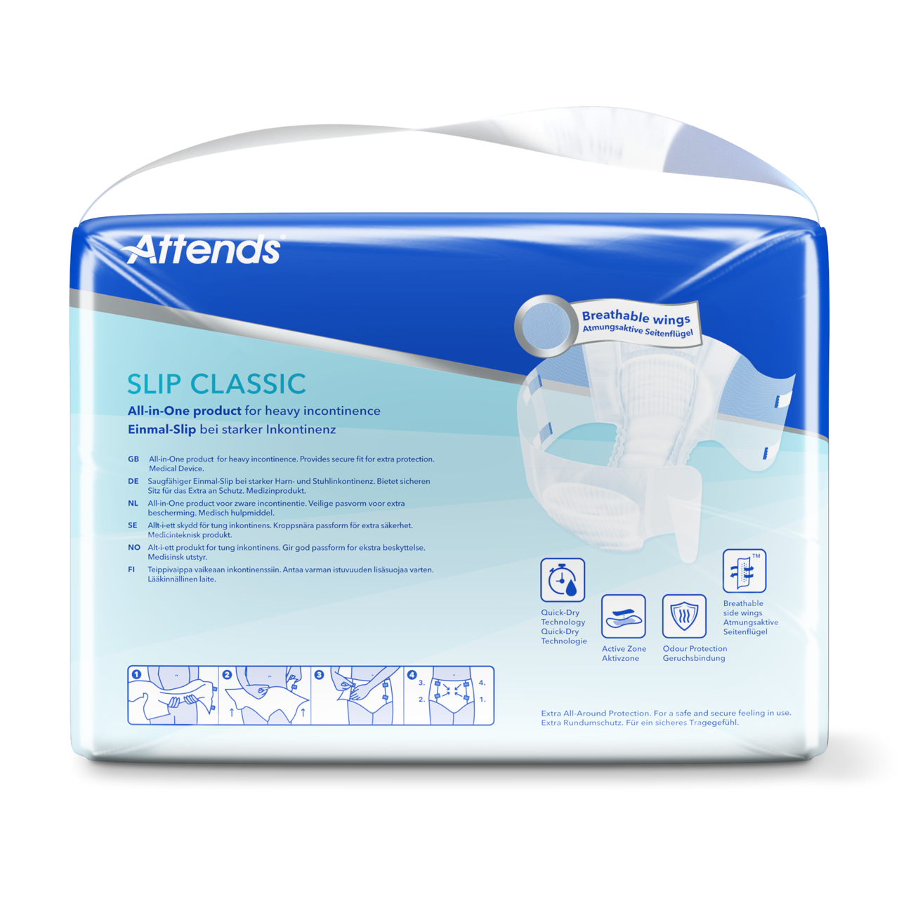 Inkontinensskydd Attends Slip Regular 10 M / 15
