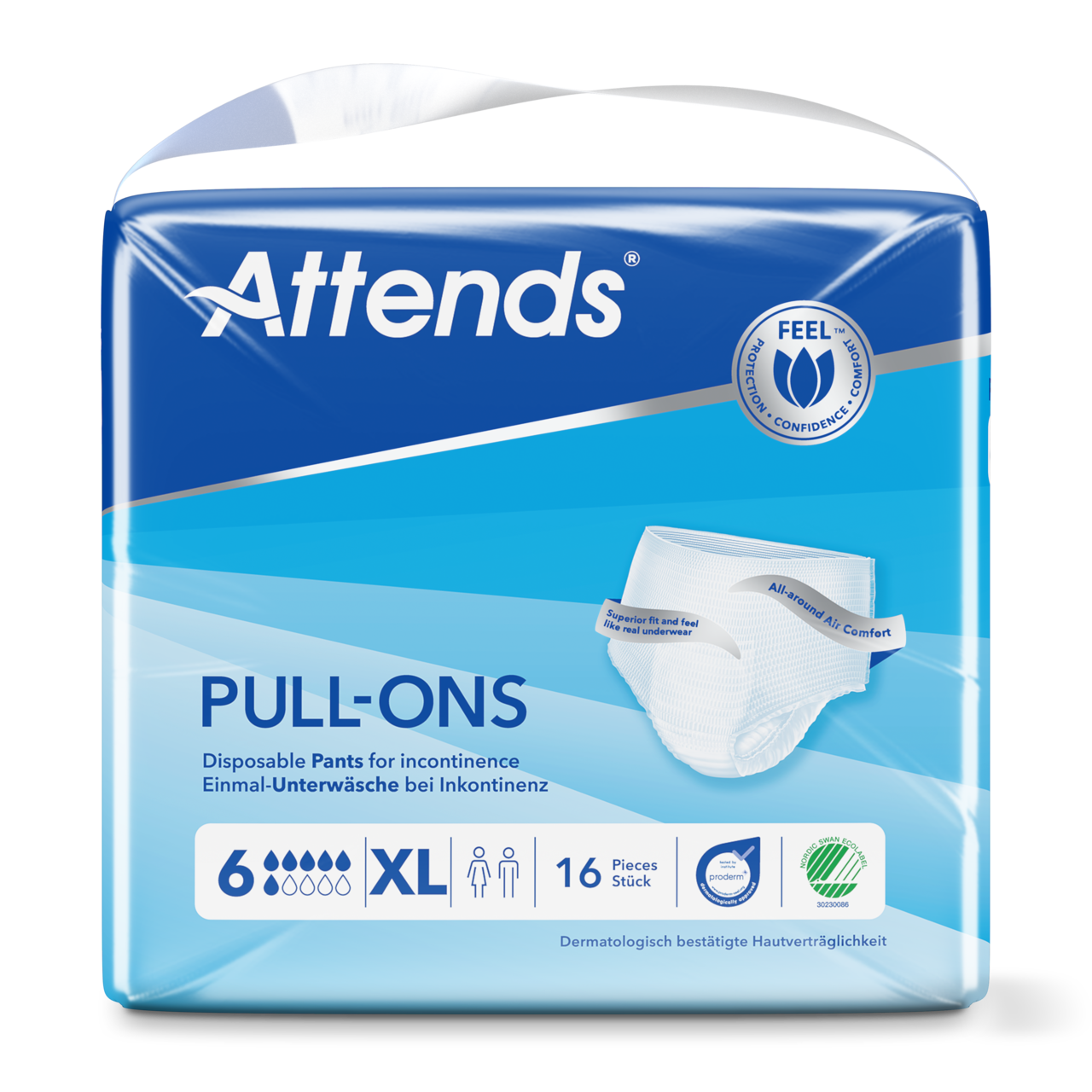 Inkontinensskydd Attends Pull-Ons 6 XL / 16