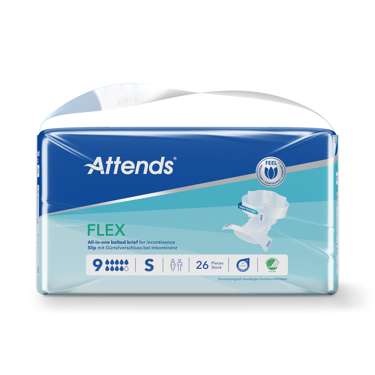 Inkontinensskydd Attends Flex 9 S / 26