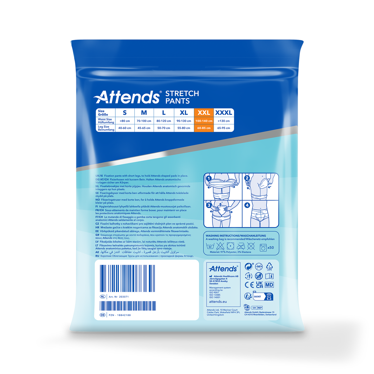 Fixeringsbyxa Attends Stretch Pants XXL / 15
