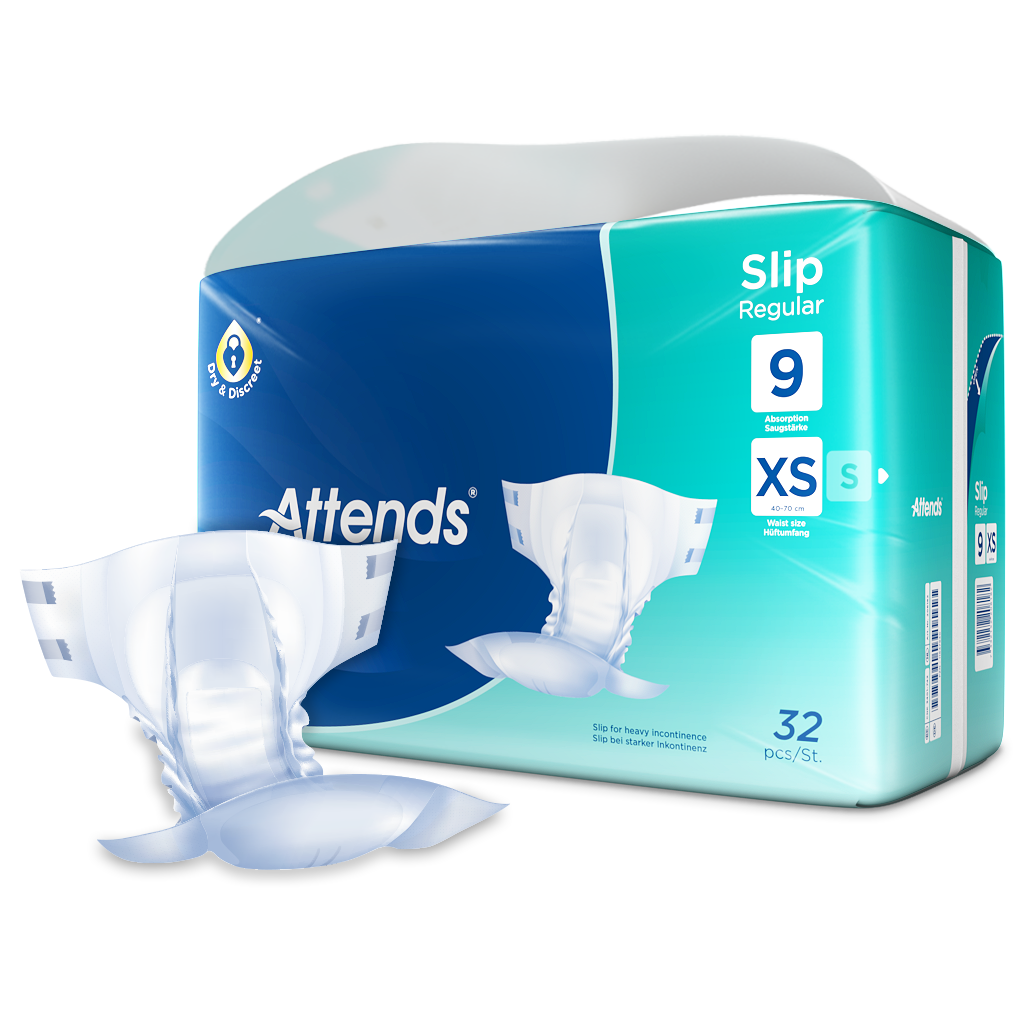 Inkontinensskydd Attends Slip Regular 9 XS / 32