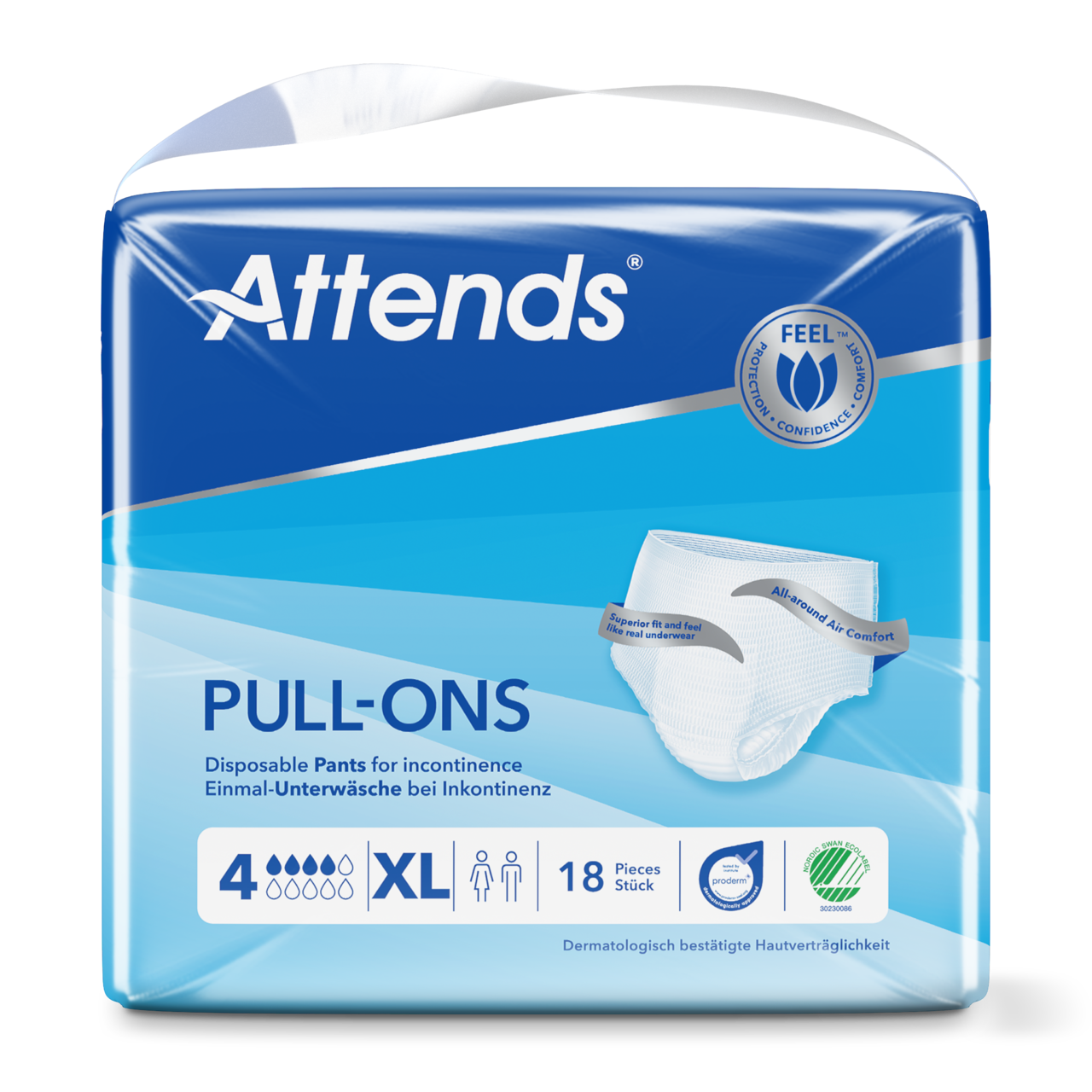 Inkontinensskydd Attends Pull-Ons 4 XL / 18