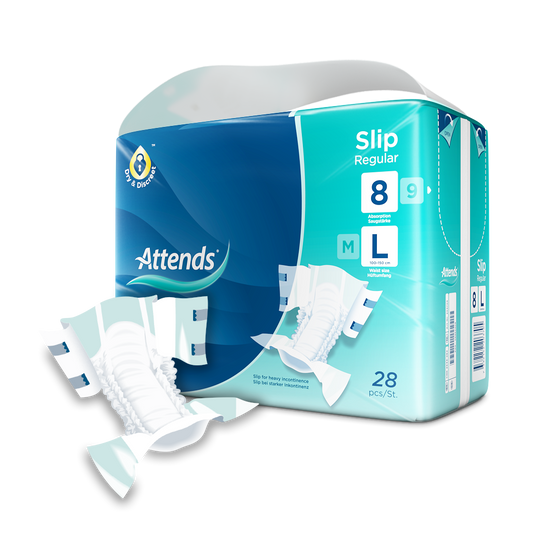 Inkontinensskydd Attends Slip Regular 8 L / 28