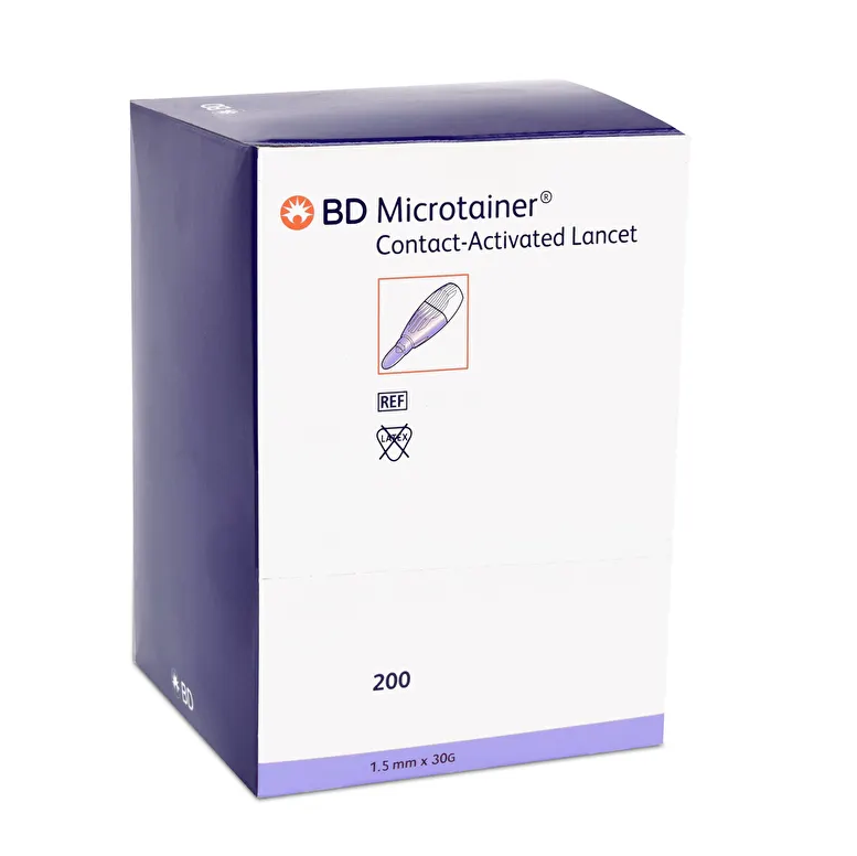 Lansett Microtainer Lila 1,5mm Lågflöde / 200