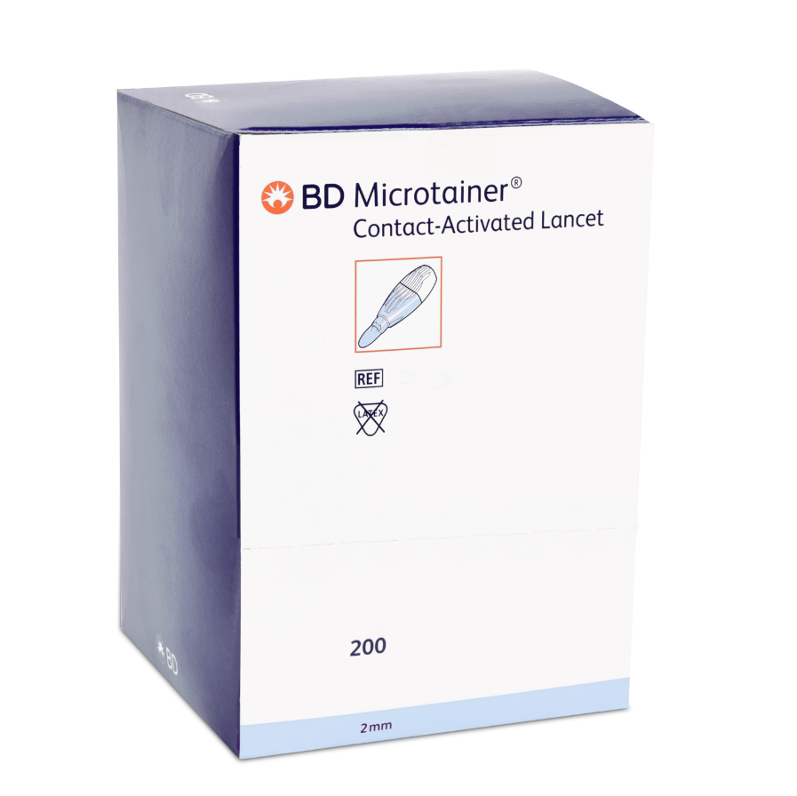 Lansett Microtainer Blå 2,0mm Högflöde / 200