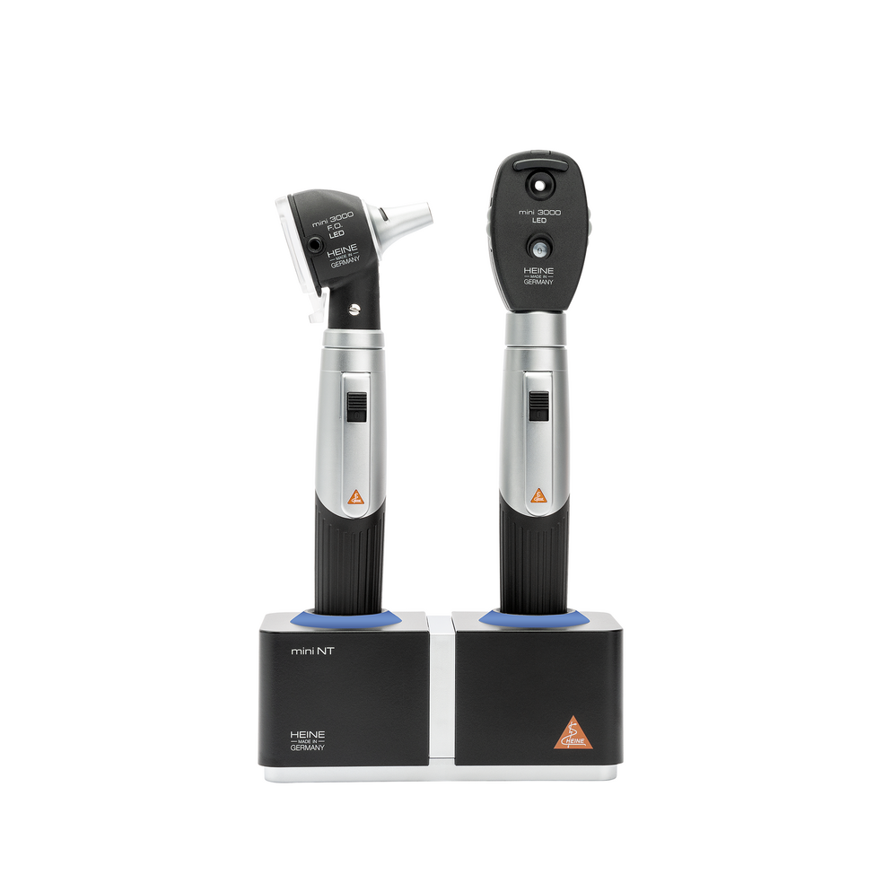 HEINE mini 3000® LED F.O. Otoskop/LED Oftalmoskopset Laddare