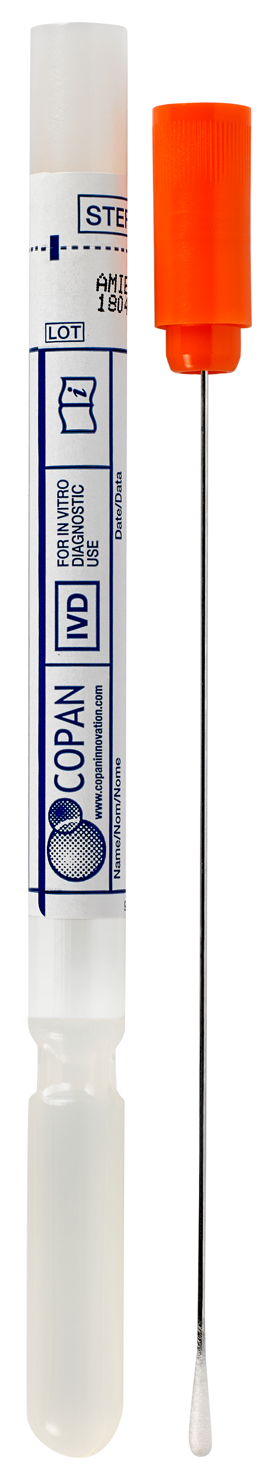 Provtagningspinne Alu. med Amies Orange 110C / 50