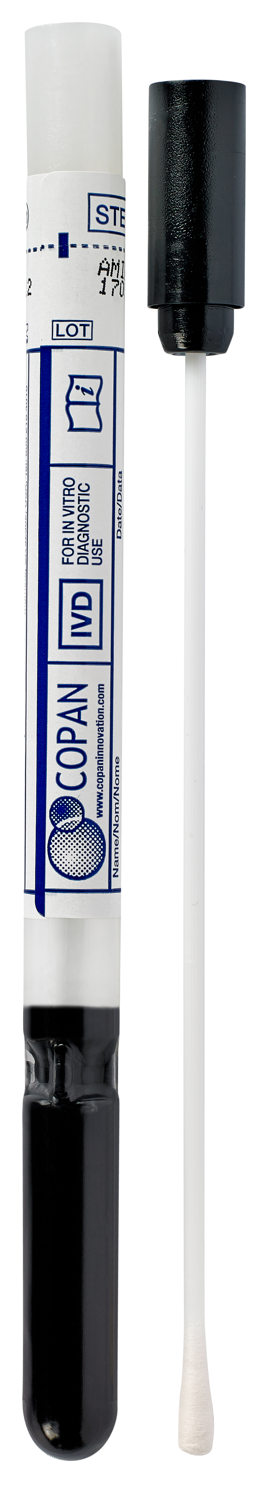 Provtagningspinne Plast med Amies och Kol Svart 114C / 50