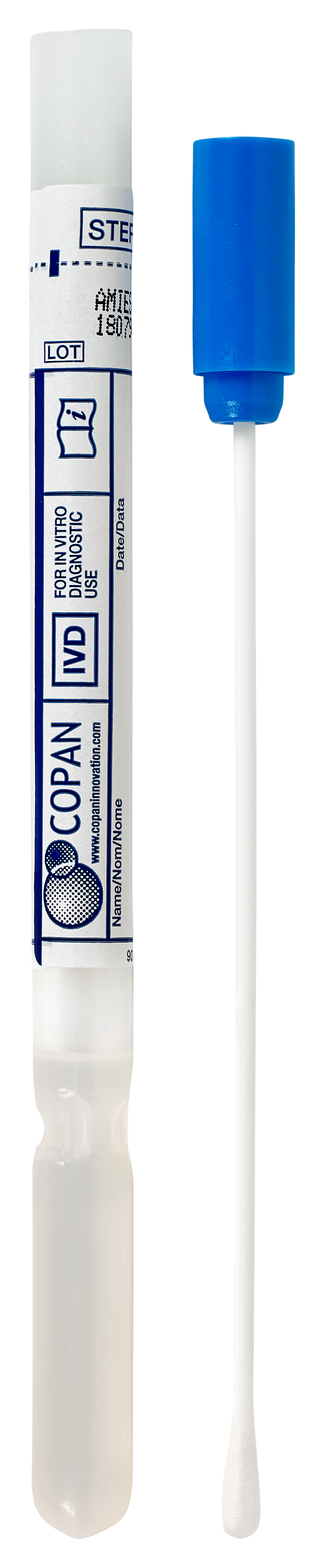 Provtagningspinne Plast med Amies Blå 108C / 50