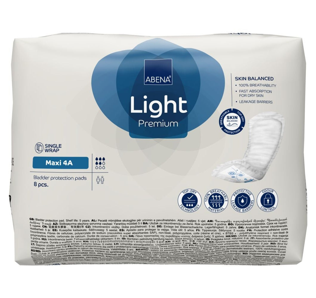 Inkontinensskydd Abena Light Premium Stl.Maxi 4A 41 x 15cm / 48