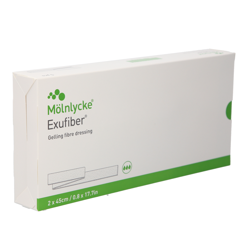 Exufiber Gelbildande Fiberförband 2 x 45cm / 5