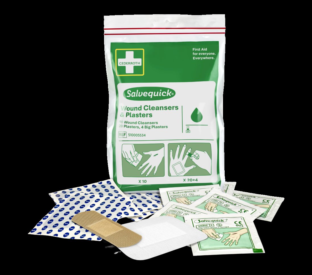 Salvequick Plåster och Sårtvättare i påse