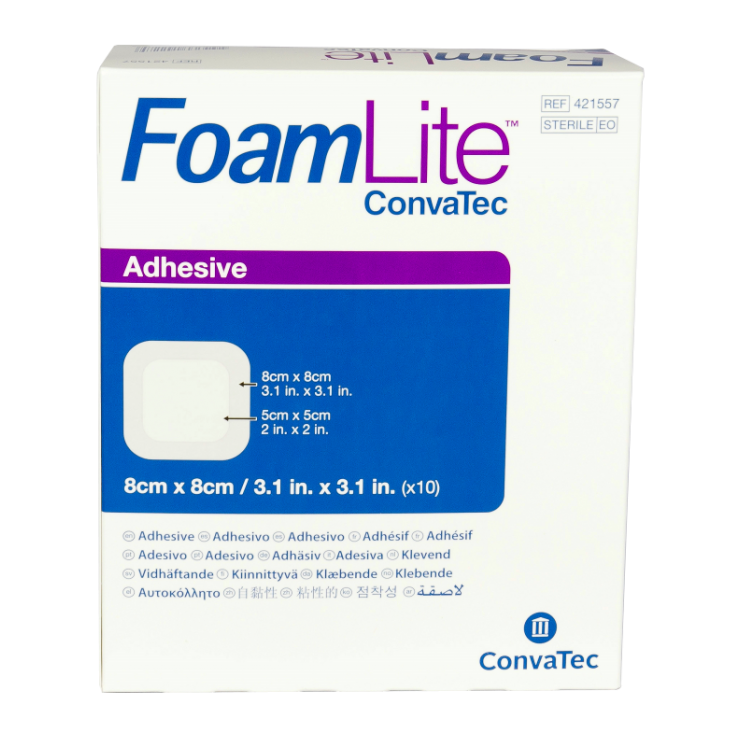 ConvaTec FoamLite Skumbandasje 8 x 8cm / 10