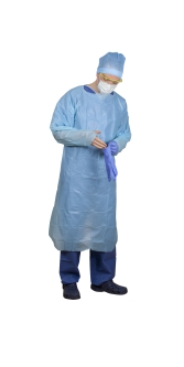 Förkläde Blå Lång Ärm Tumgrepp 98 x 125cm / 20