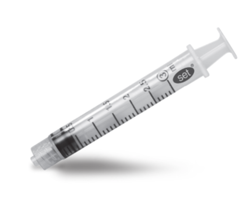 Spruta 3-komp Bluebird Set Luer-Lock/Centrerad 3ml / 100