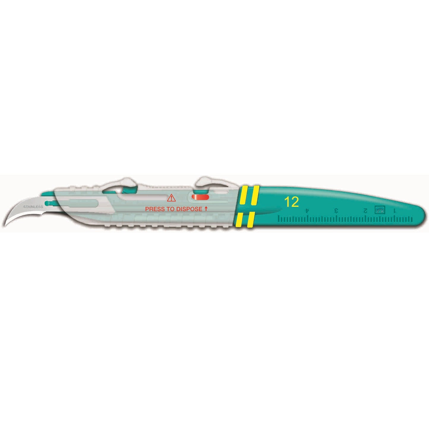 Skalpell/kniv Kiato Safety Disposable Steril nr. 12 / 10