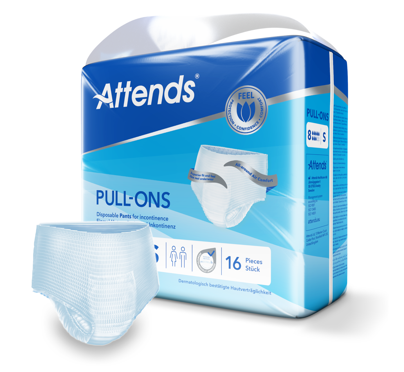 Inkontinensskydd Attends Pull-Ons 8 S / 16