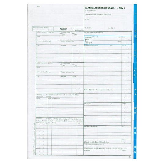 BVC Journal 1 Pojke 16 sidor utan plastficka