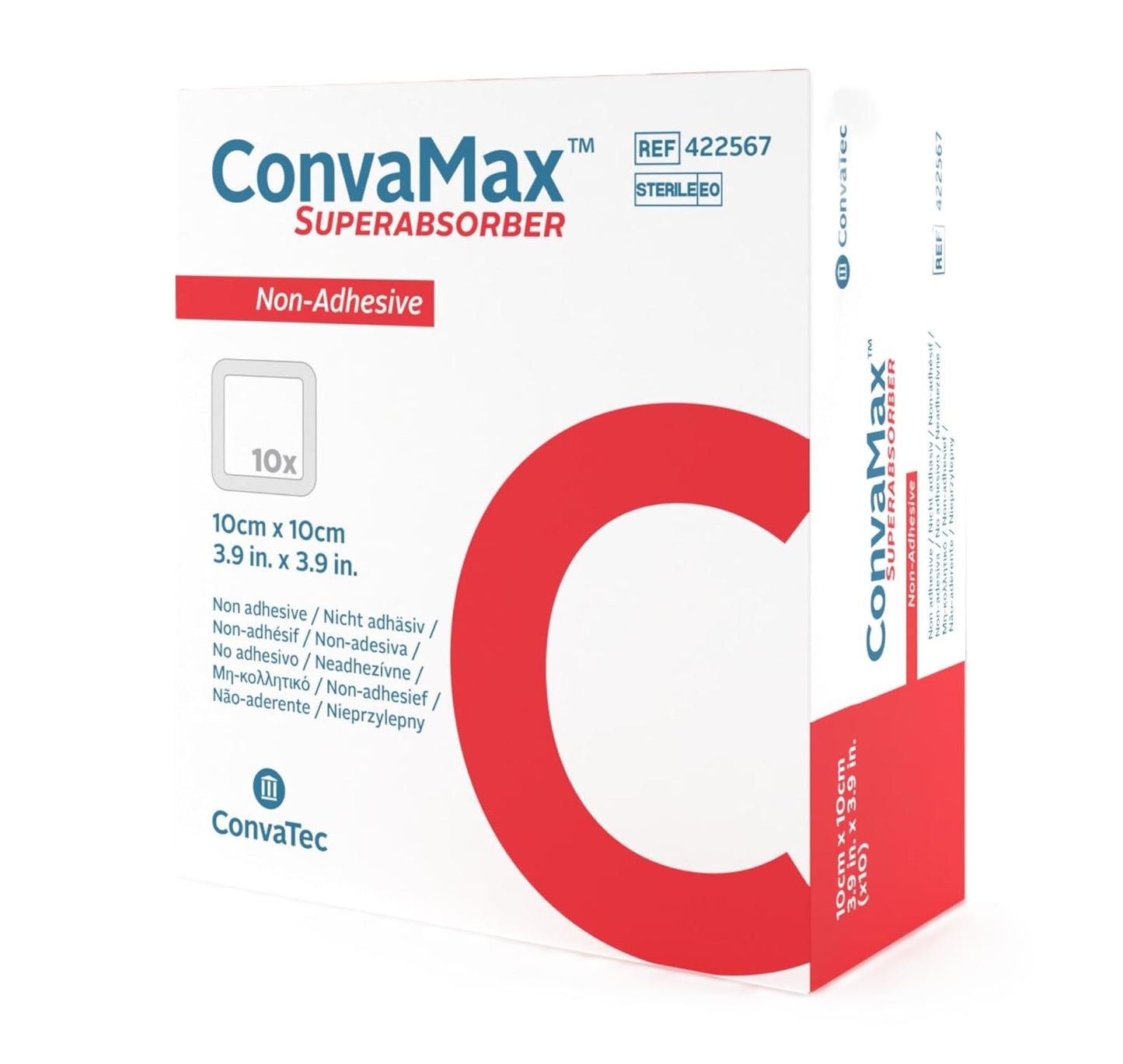 Convamax Superabsorber Ej Vidhäftande Förband 10 x 10cm / 10