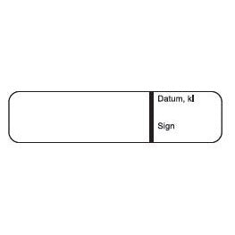 Etikett Provrör/Spruta Vit 12 x 50mm / 500