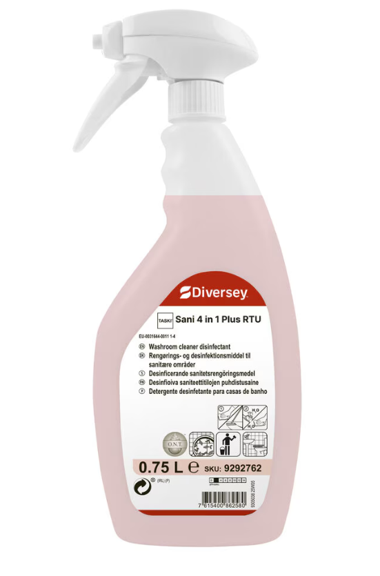 Sanitetsrengörningsmedel Taski Sani 4 in 1 Plus RTU Spray 0,75L