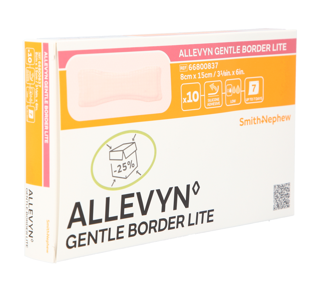 Allevyn Gentle Border Lite 8 x 15cm / 10