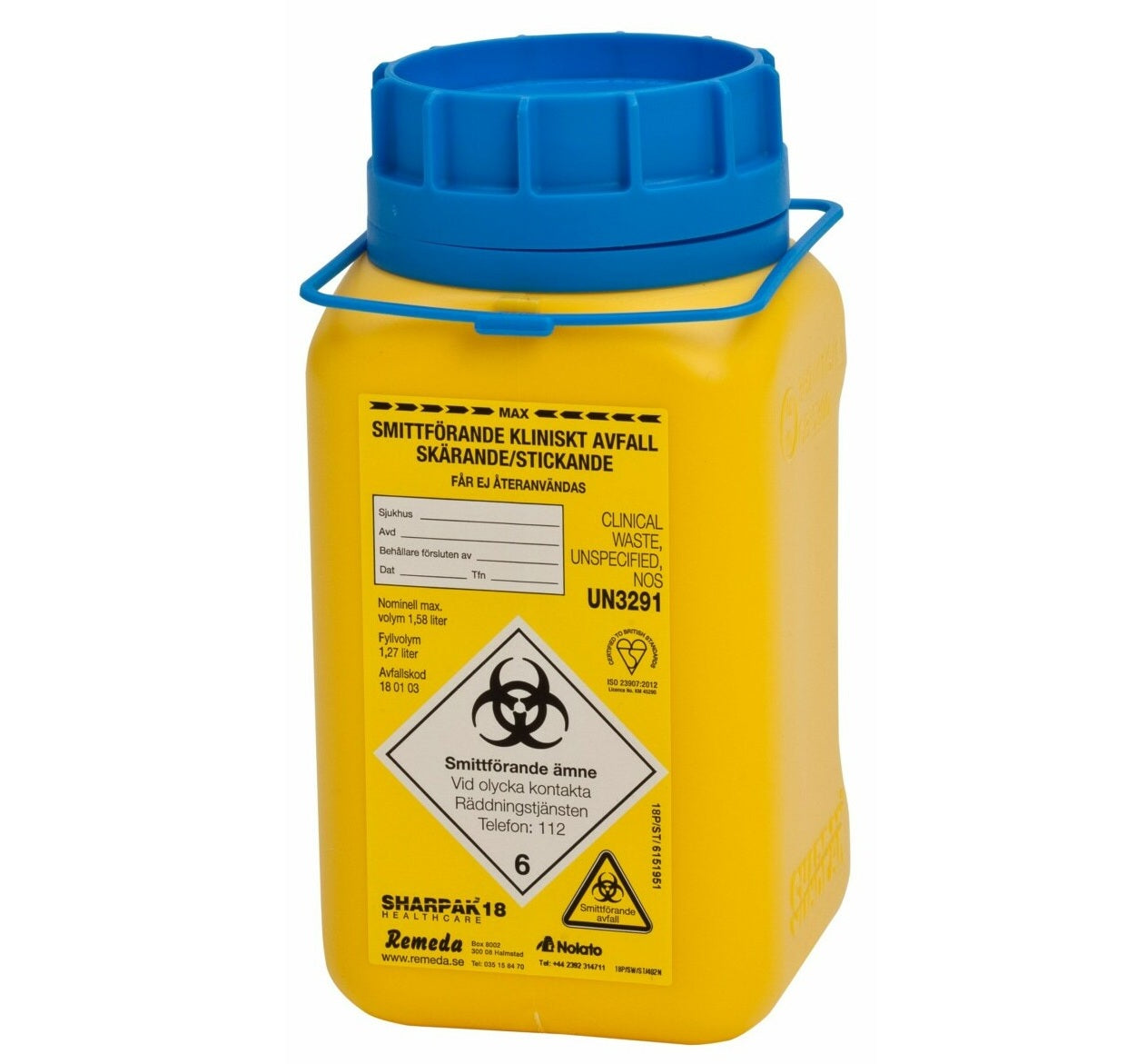 Riskavfallsburk Sharpak 18 Plus 1,58L