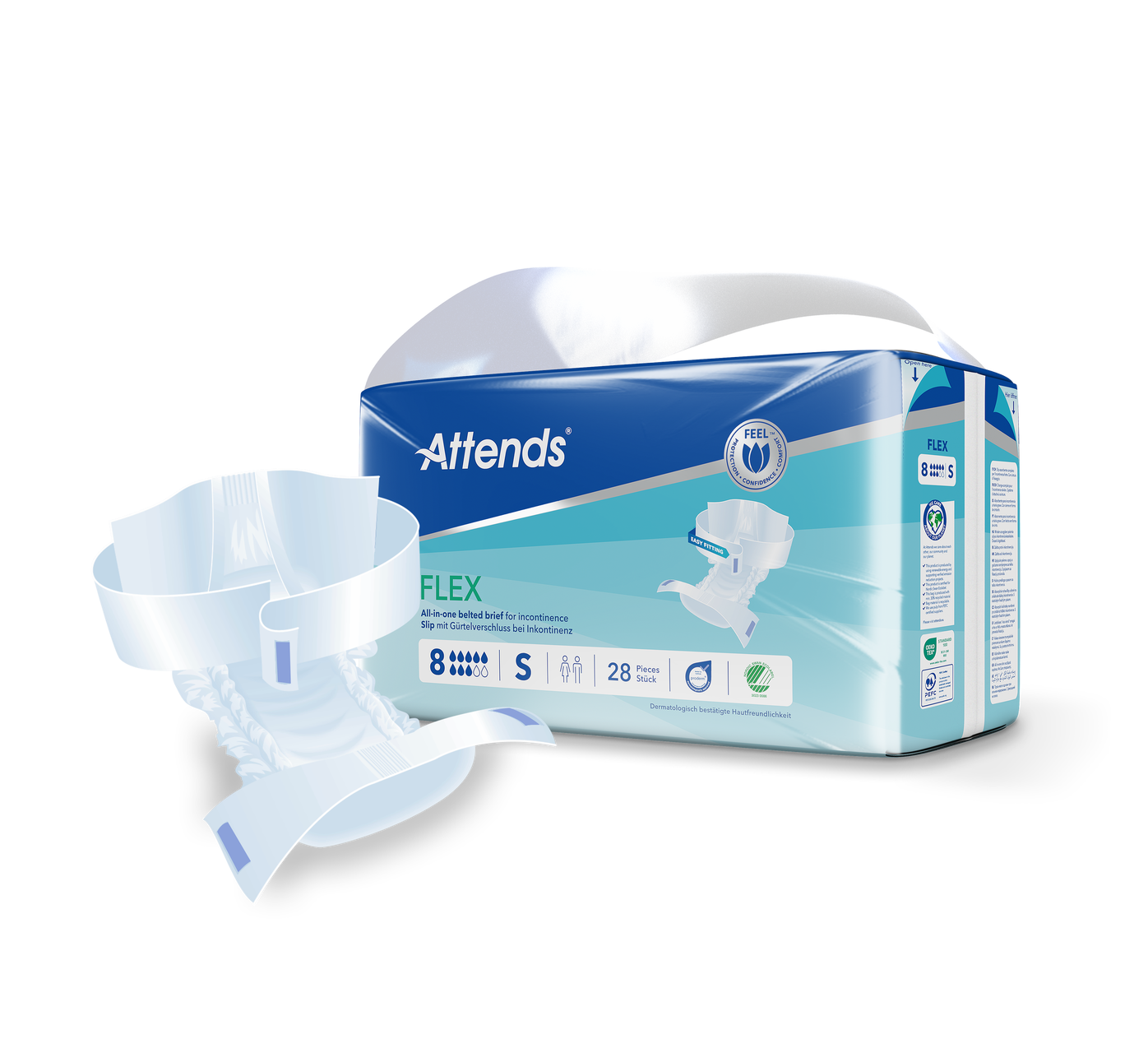 Inkontinensskydd Attends Flex 8 S / 28