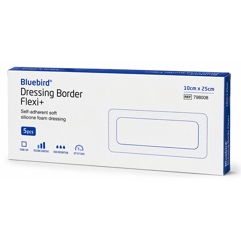 Bluebird Silicone Foam Dressing Border Flexi+ 10 x 25cm / 5