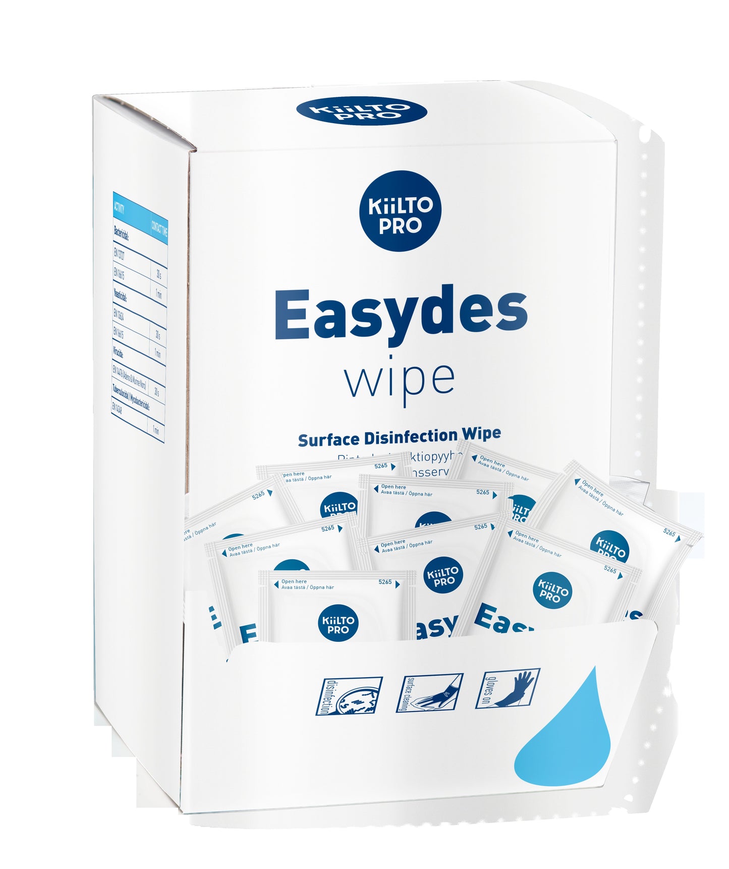Ytdesinfektionsservett Kiilto Pro Easydes singelpack / 150