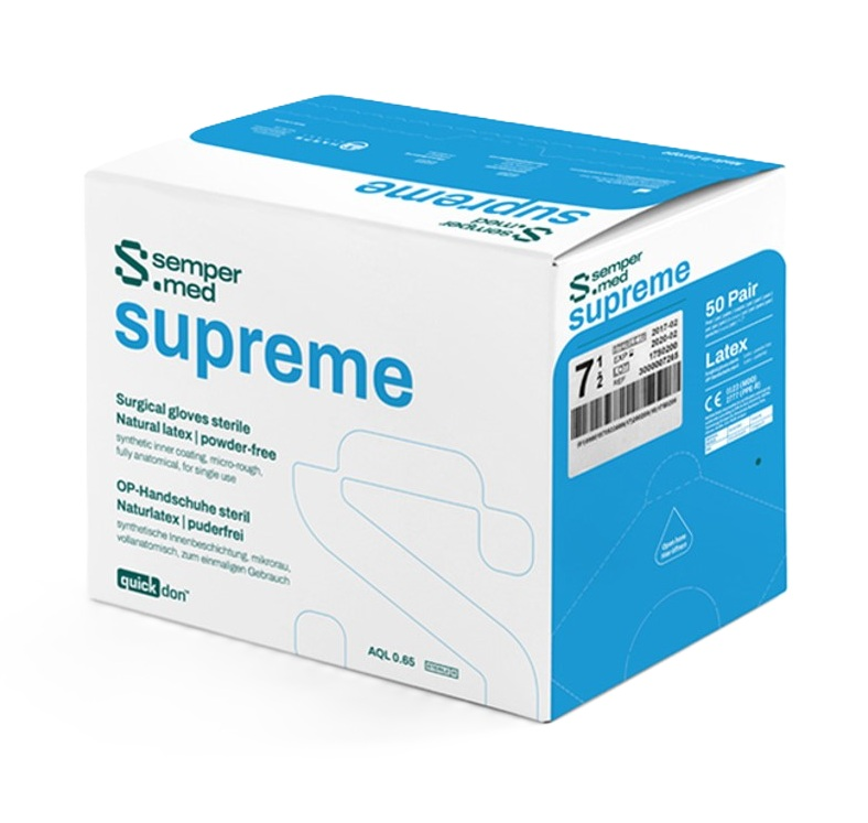 Op-Handske Sempermed Supreme PF Latex Storlek 7,0 / 50