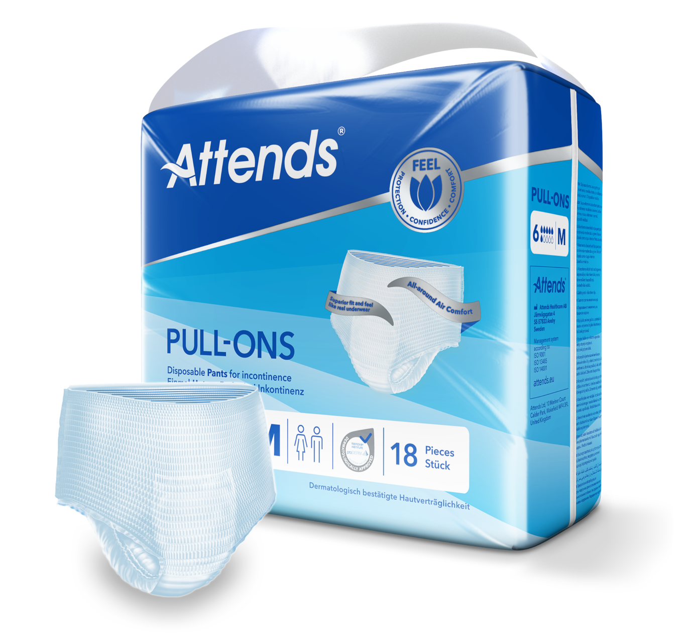 Inkontinensskydd Attends Pull-Ons 6 M / 18