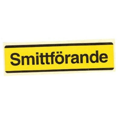 Etikett Smittförande 95 x 24mm / 250