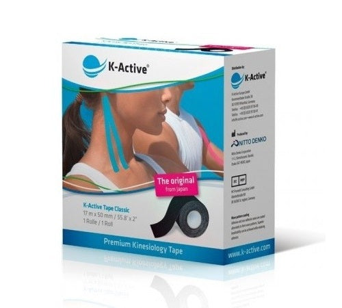 Kinesiotape K-Active Svart 5cm x 17m