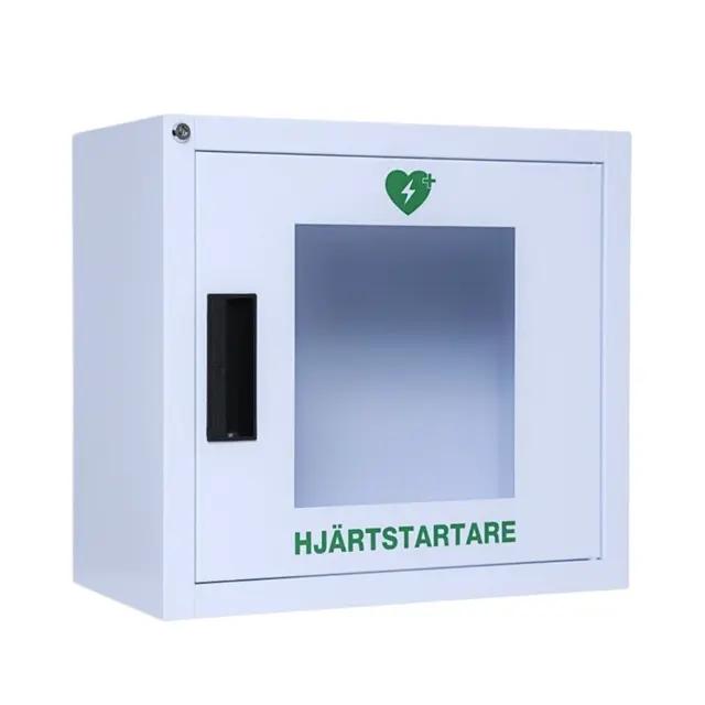 Väggskåp med larm för Defibrillator Vit