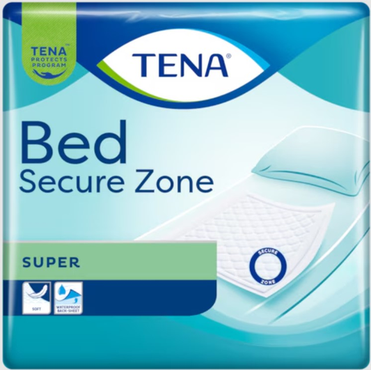 Hygienunderlägg Tena Bed Secure Zone Super 60 x 90cm / 26