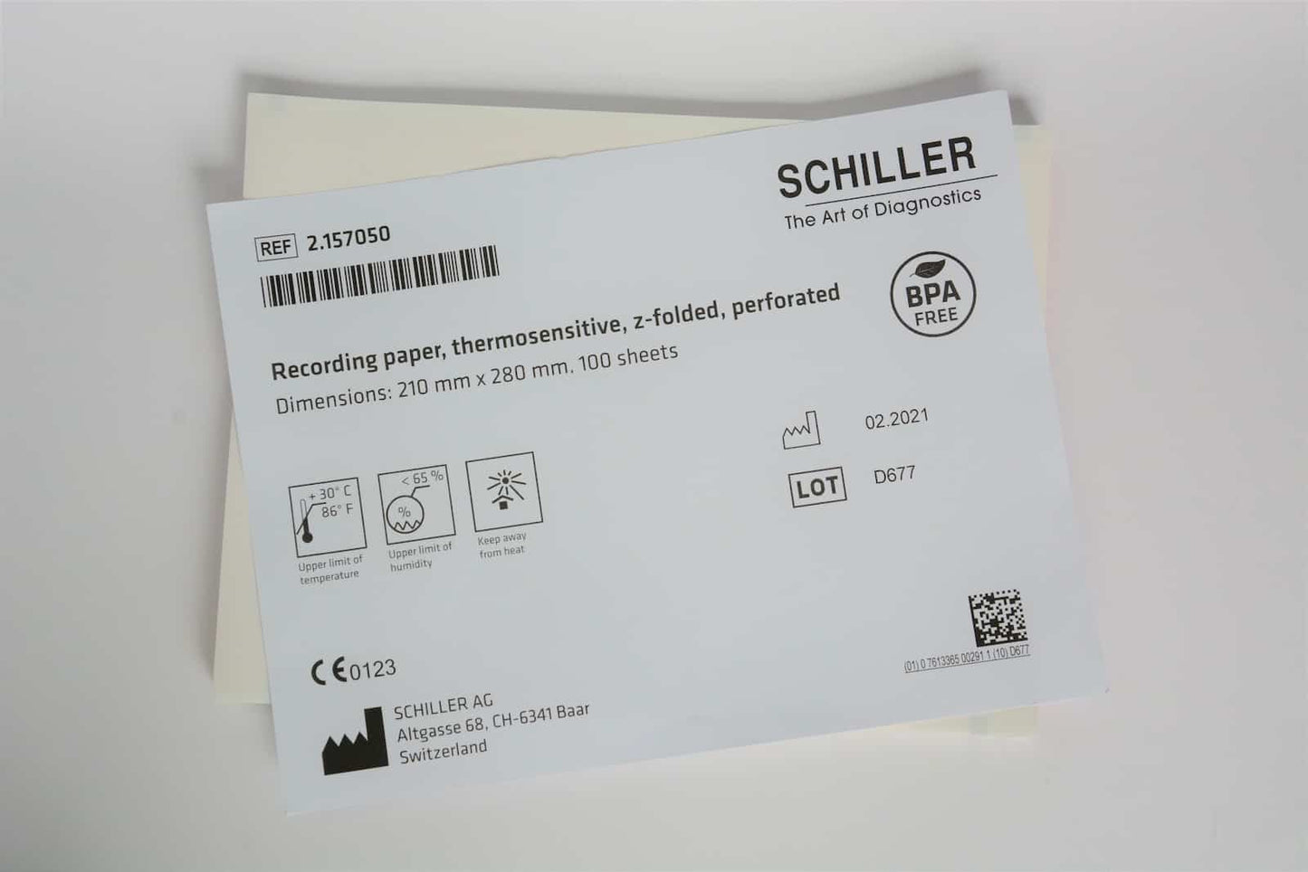 Ekg Papper Schiller Cardiovit AT-102 Original 210 x 280mm / 100