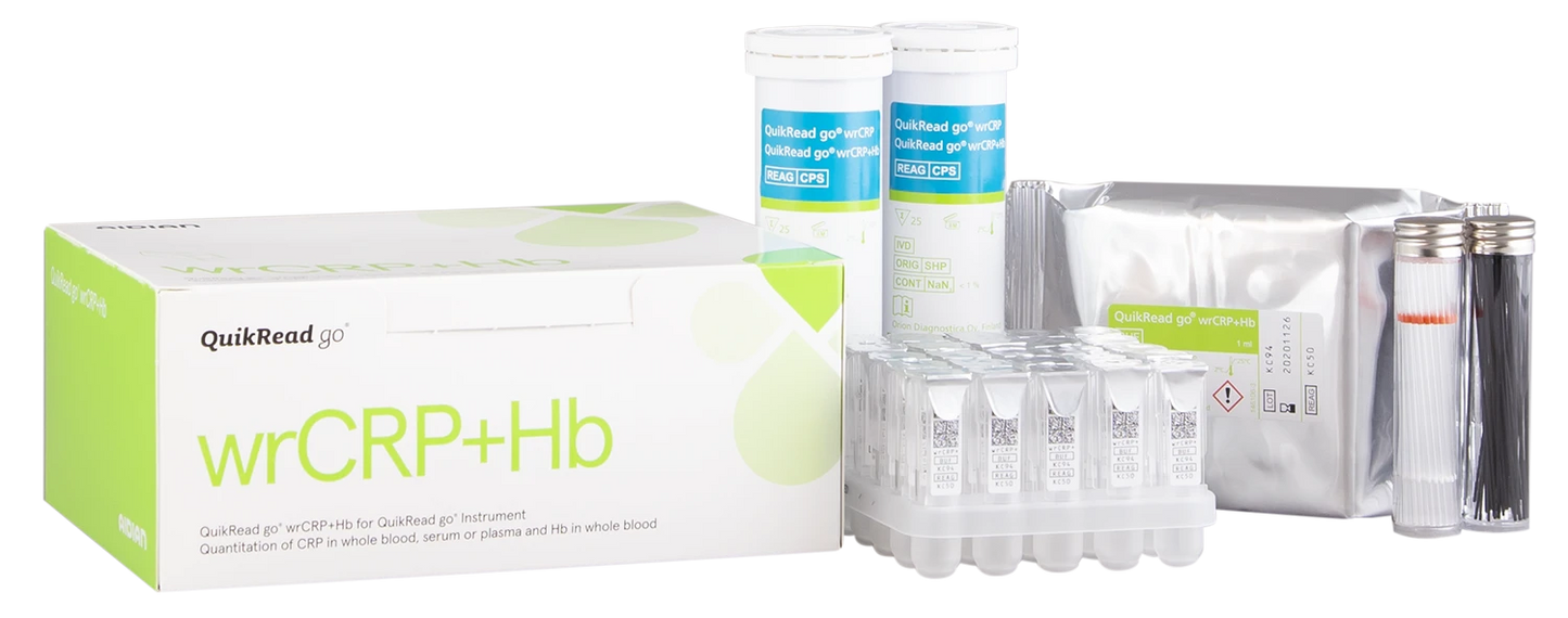 QuikRead go wrCRP+Hb kit med kapillär och pistong / 50