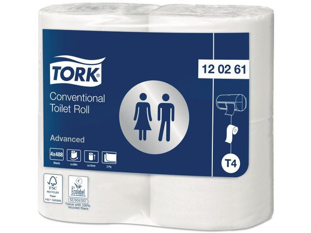Toalettpapper Tork Advanced 61,6m 2-lags / 4