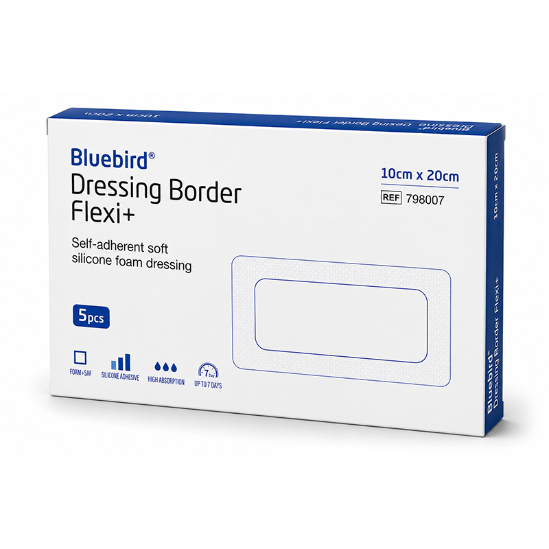 Bluebird Silicone Foam Dressing Border Flexi+ 10 x 20cm / 5
