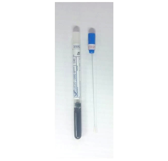 Provtagningspinne Alu.mjuk med Amies och Kol Blå 125CFE / 50