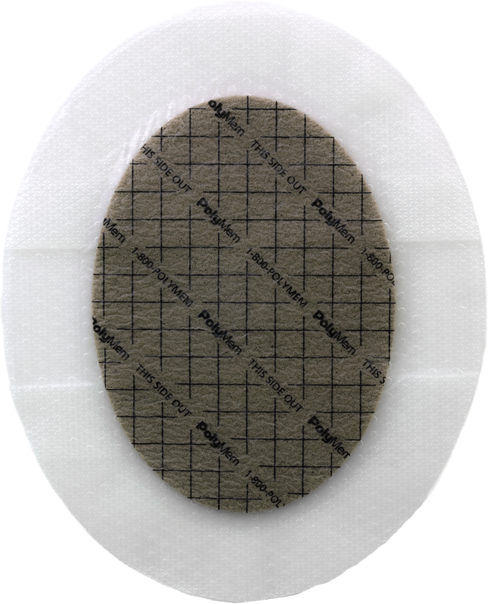 PolyMem Silverförband Silikonkant oval 16,5 x 20,9cm / 5